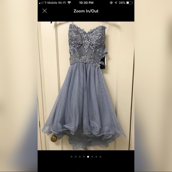 Silver/Blue Dress - Picture 5 of 6